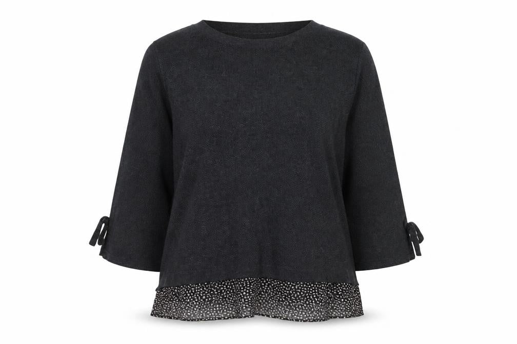 Front view of Monsoon women’s grey knit jumper, size M