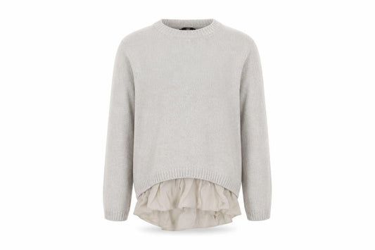 Front view of Marks & Spencer girls’ beige knit jumper, size 9-10, years