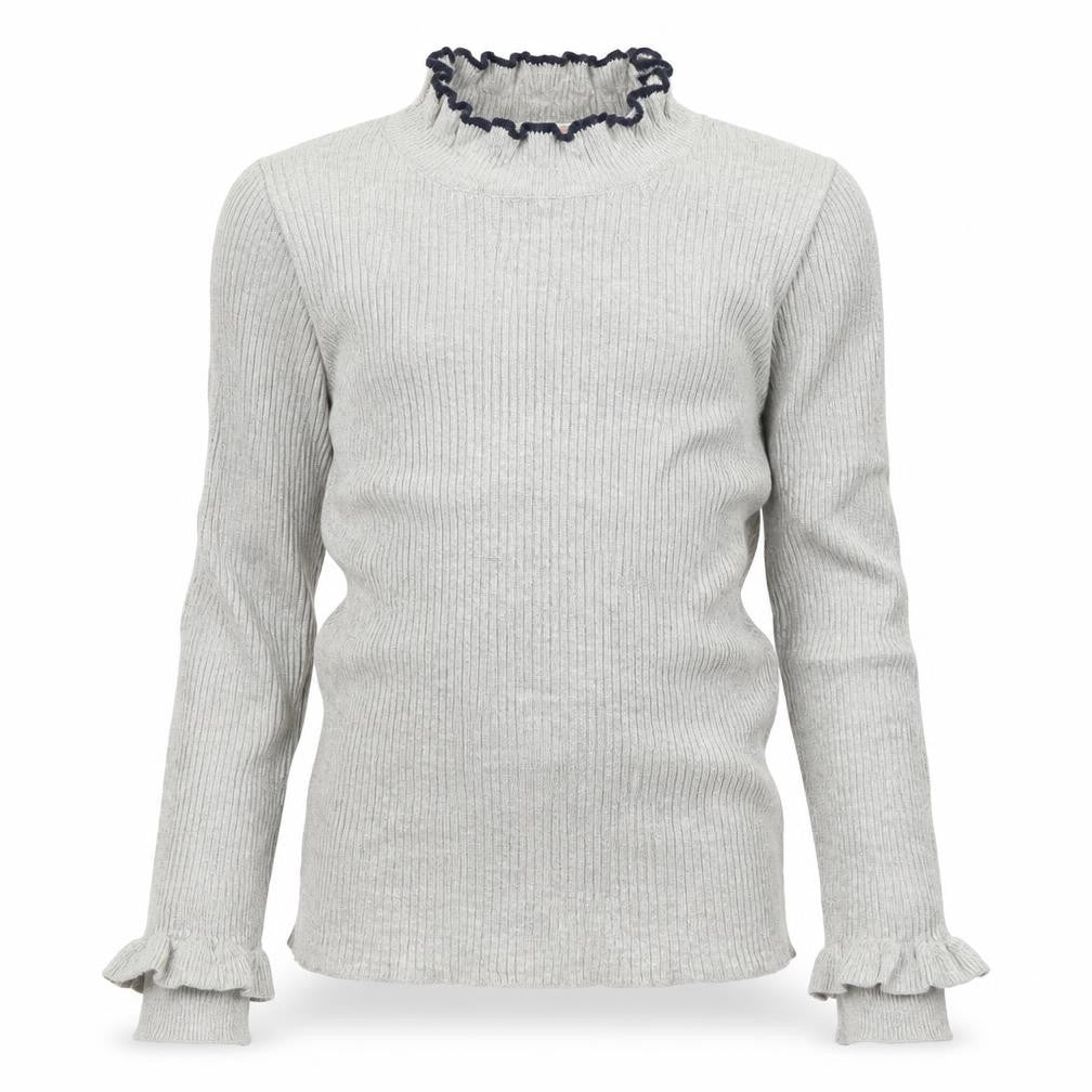Front view of Crew Cuts girls’ grey knit jumper, size 5-6, years