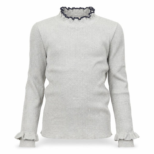 Front view of Crew Cuts girls’ grey knit jumper, size 5-6, years