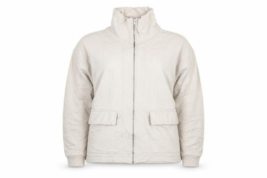 Front view of ASOS women’s beige jacket, size M