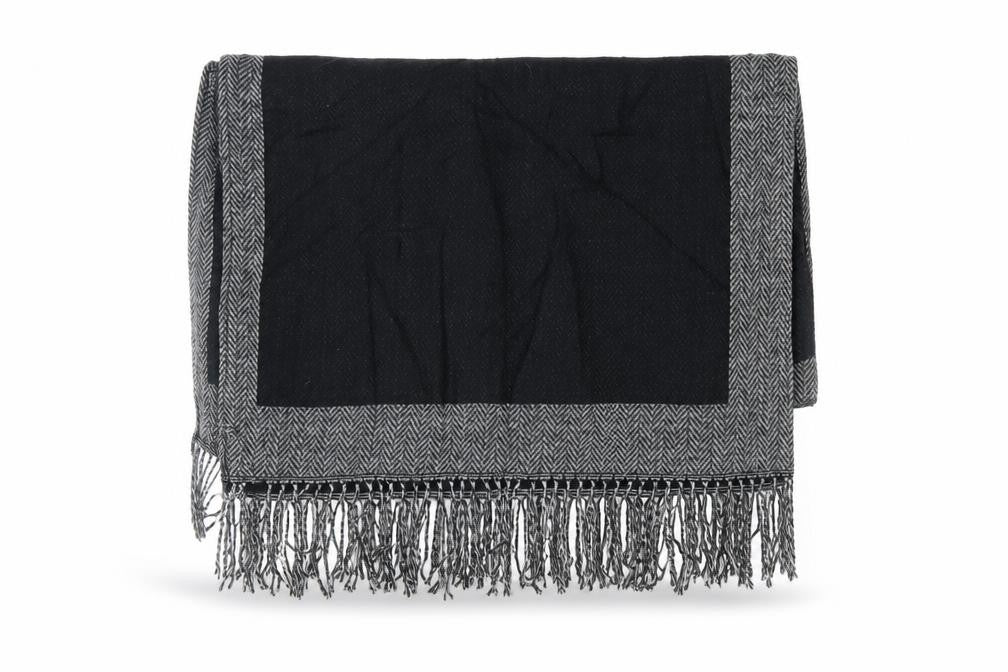 Front view of Preworn women’s black shawl/wrap