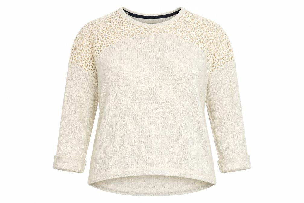 Front view of Made for me women’s white knit jumper, size UK 16