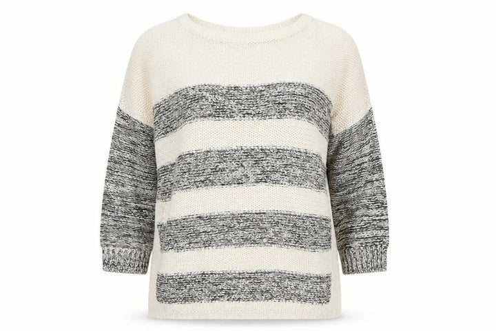 George Womens Ivory Striped  Pullover Jumper Size 10
