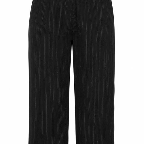 Preworn Womens Black   Trousers  Size 16 L30 in - Silver Metallised Fibre