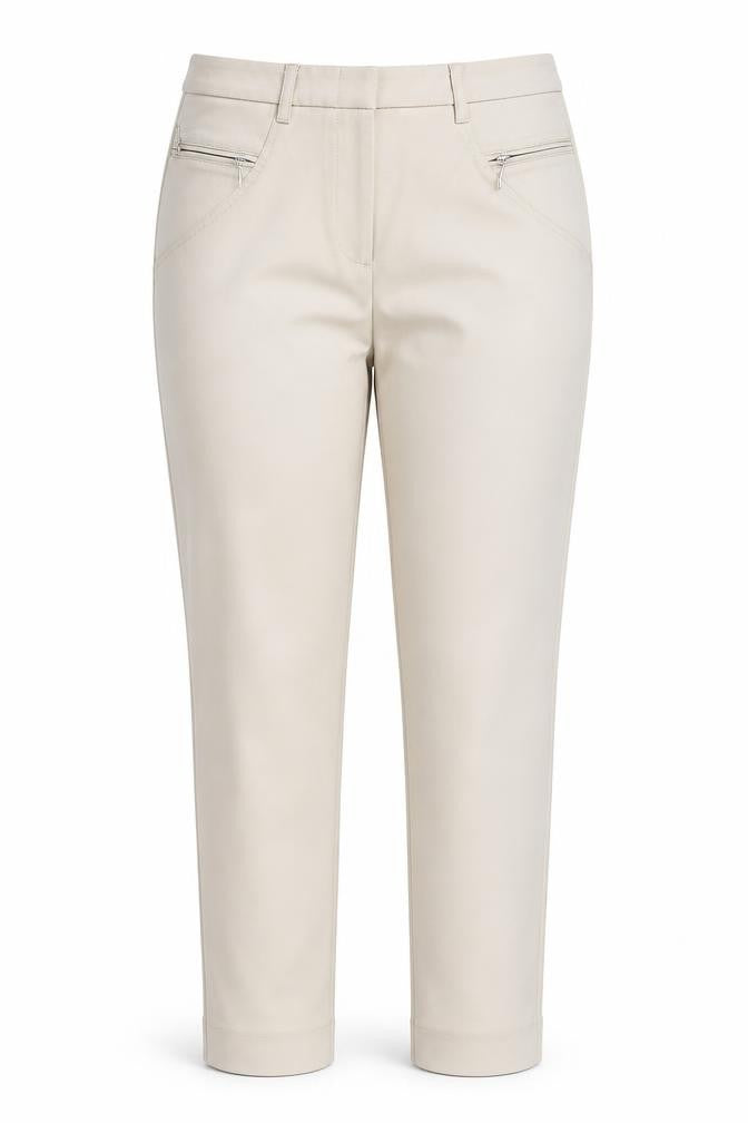 Ashley Brooke Womens Beige   Trousers  Size 8 L27 in