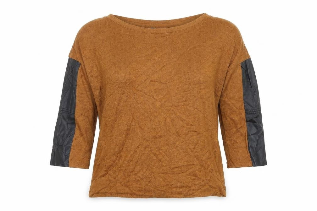 Front view of Bershka women’s brown jumper, size M