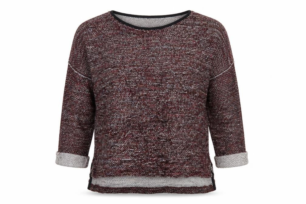 Front view of Topshop women’s brown knit jumper, size UK 8