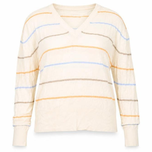 Marks and Spencer Womens Ivory Striped  Pullover Jumper Size XL
