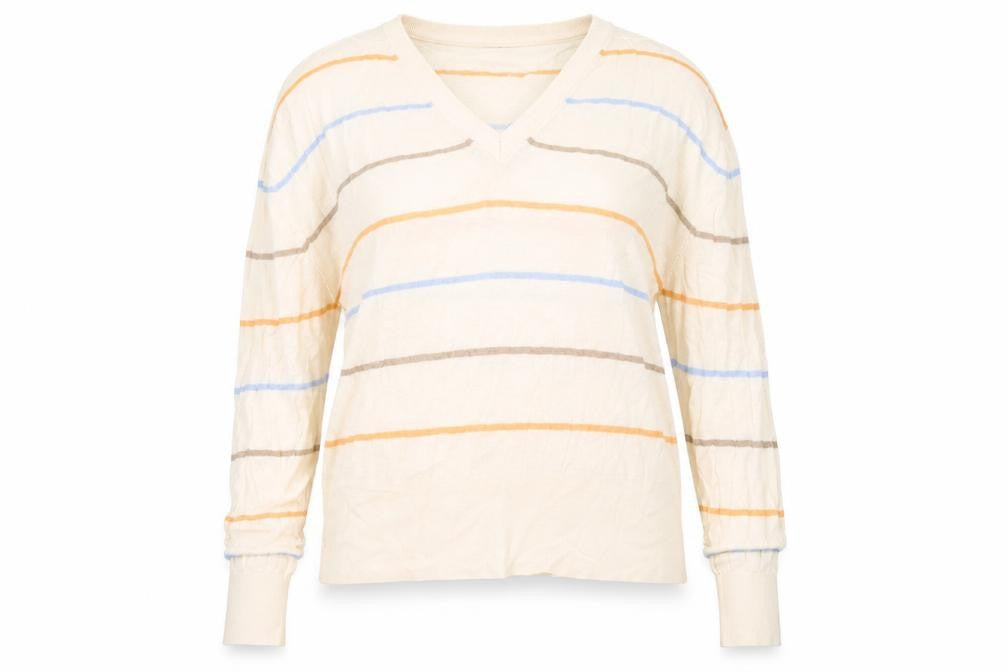 Marks and Spencer Womens Ivory Striped  Pullover Jumper Size XL