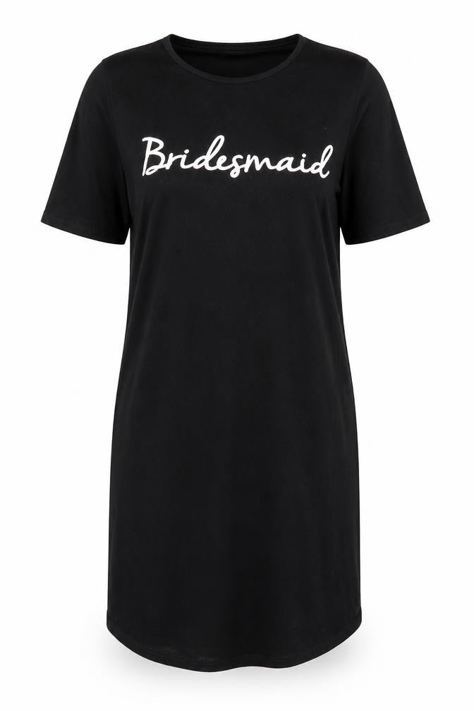 Boohoo Womens Black Solid  Chemise Dress Size 10  - Bridesmaid