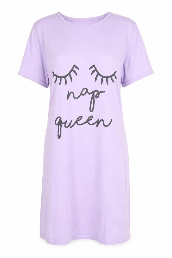 In the Style Womens Purple Solid  Chemise Dress Size 6