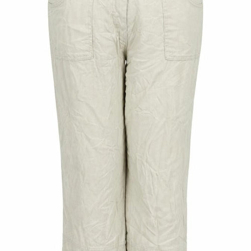Fabo Womens Beige   Capri Trousers Size 14 L20.5 in
