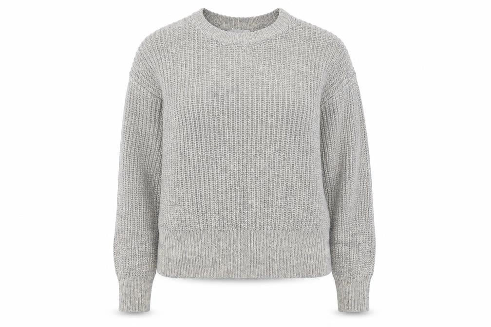 Front view of Marks & Spencer women’s grey jumper, size UK 10