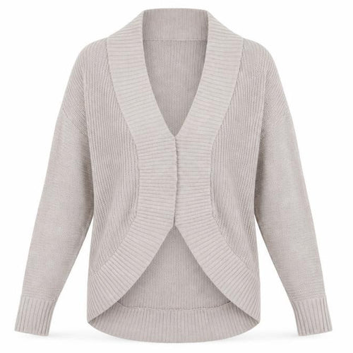 Warehouse Womens Beige  Knit Cardigan Jumper Size 10