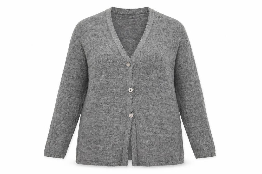 St Michael Womens Grey  Knit Cardigan Jumper Size 18