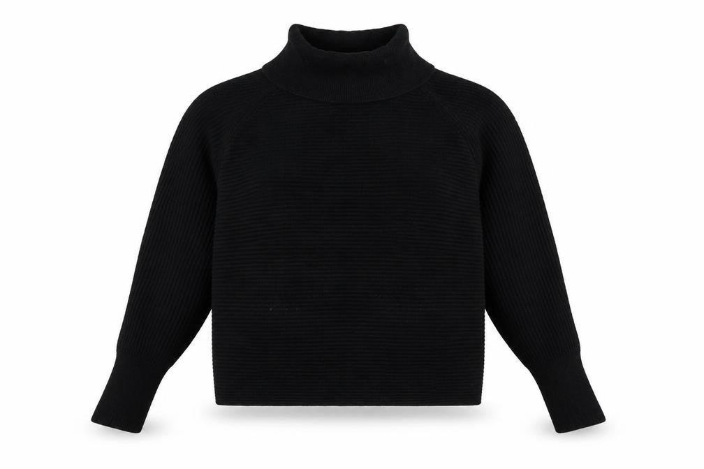 Front view of Primark women’s black knit jumper, size M