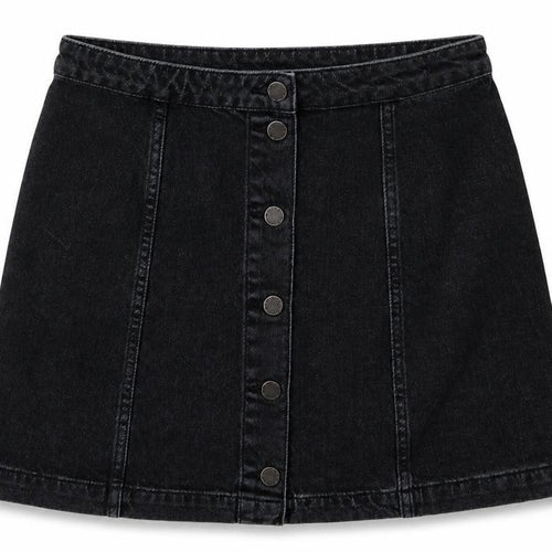 Topshop Womens Black  Denim A-Line Skirt Size 28 in