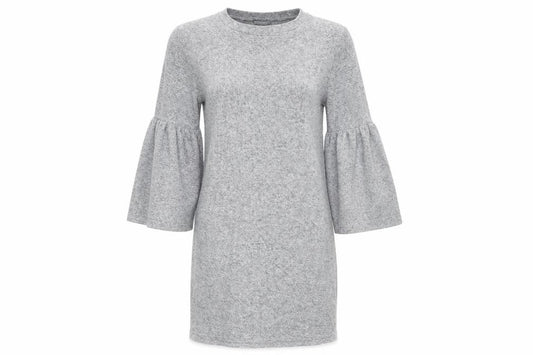 Front view of Kiabi women’s grey jumper dress, size M