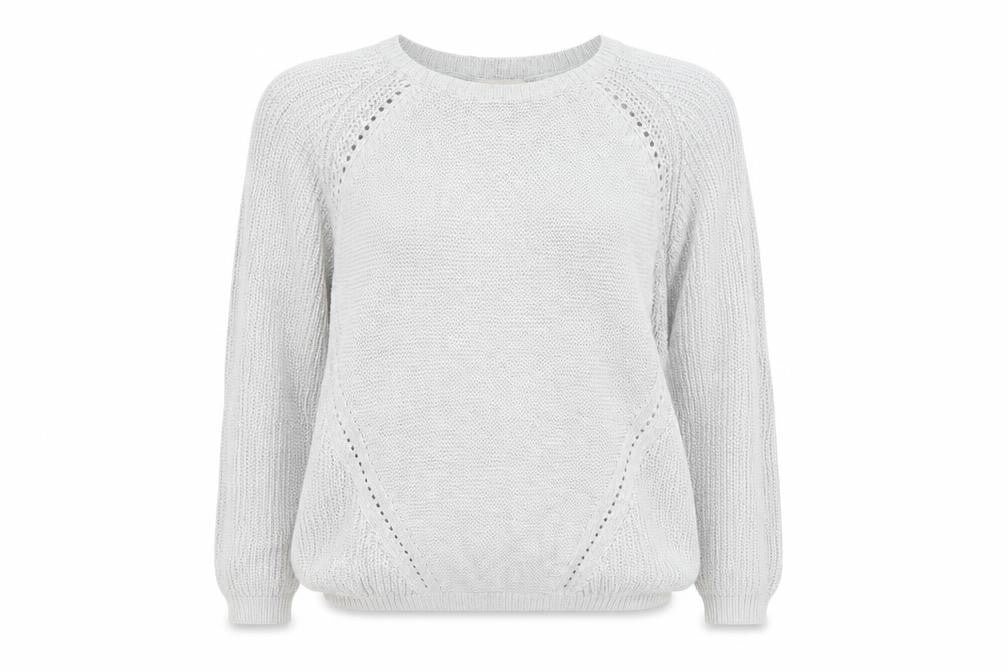 Front view of Marks & Spencer women’s grey jumper, size UK 16