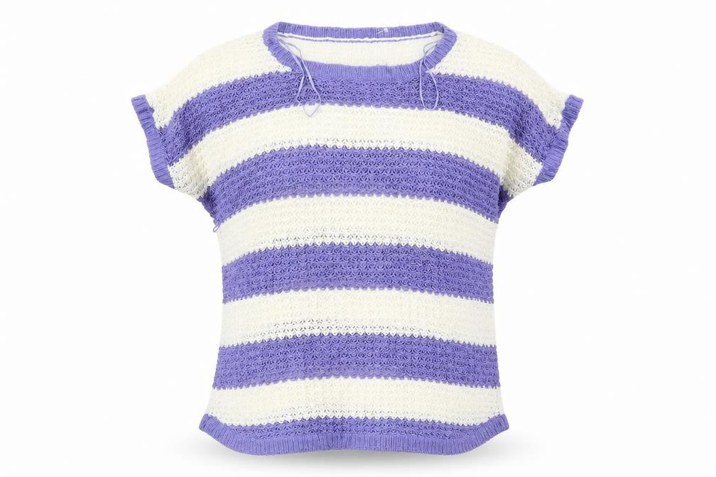 Front view of intuition women’s ivory striped jumper, size UK 12