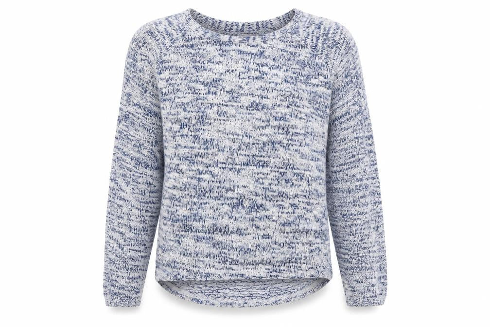 Front view of Next women’s blue jumper, size UK 8