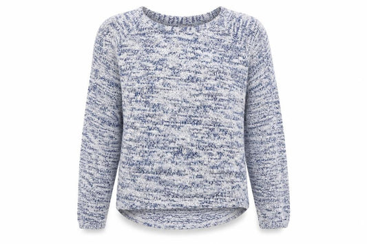 Front view of Next women’s blue jumper, size UK 8