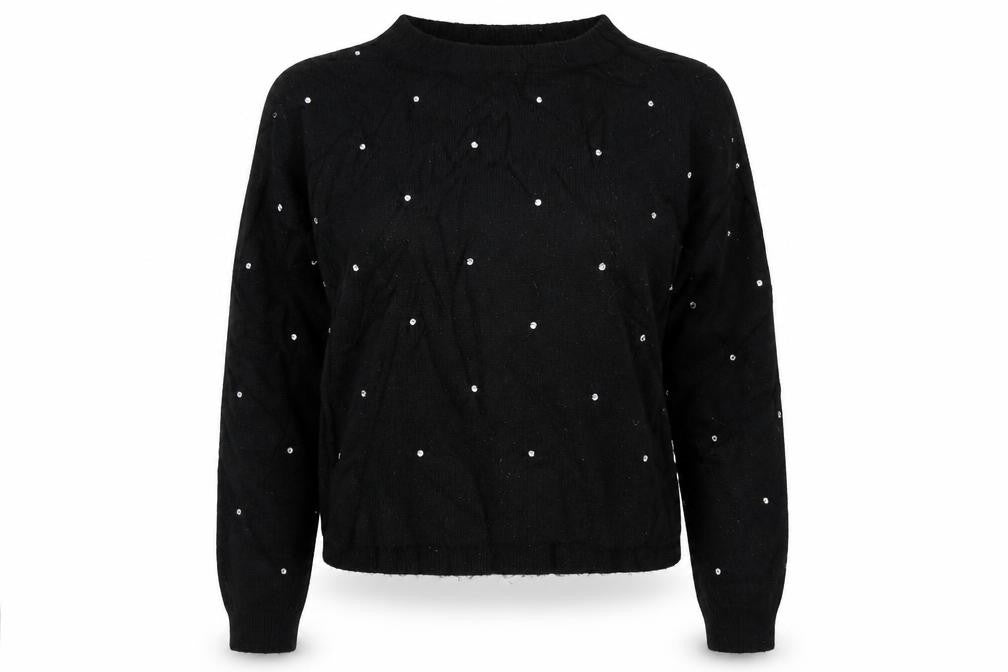 Front view of H&M women’s black jumper, size XS