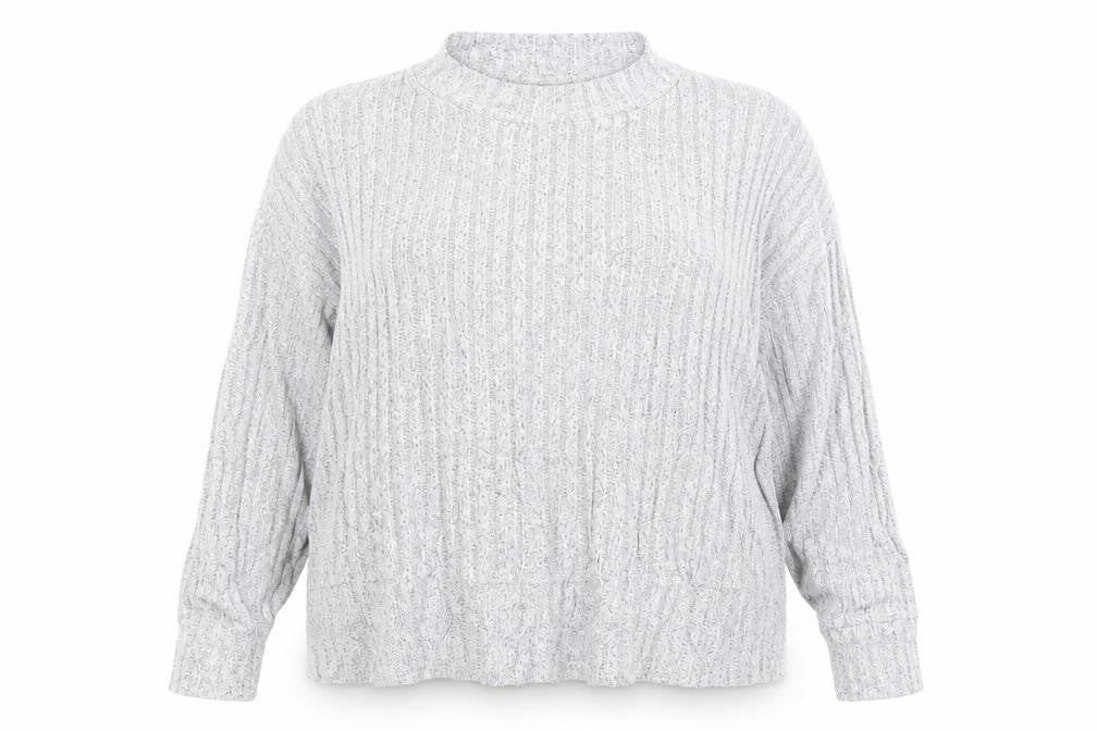 Front view of Marks & Spencer women’s grey jumper, size UK 16