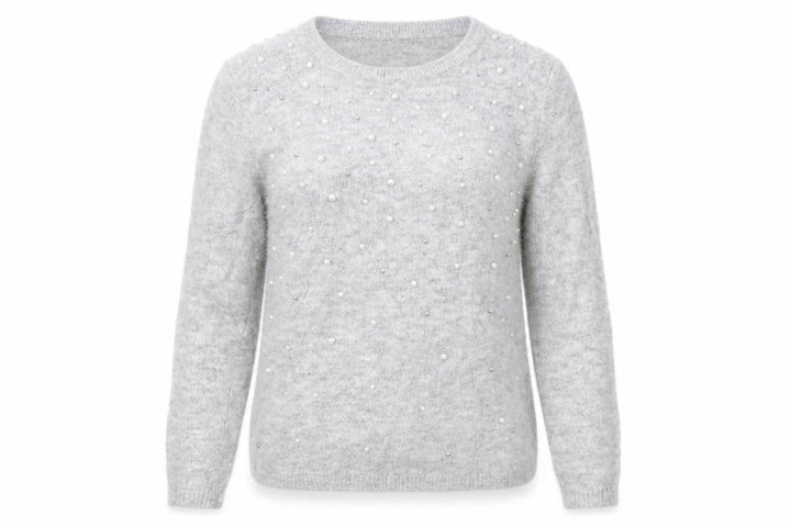 George Womens Grey Knit Pullover Jumper Size S