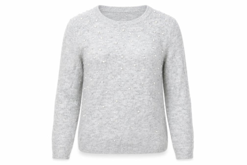Front view of George women’s grey knit jumper, size S