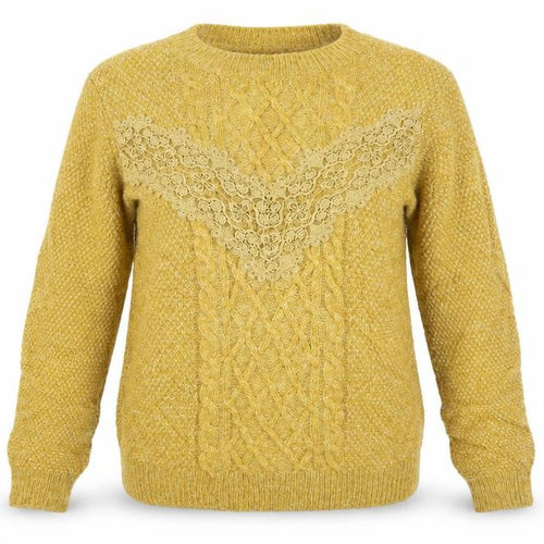 Falmer Mens Yellow  Knit Pullover Jumper Size M