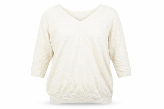 Front view of Next women’s gold jumper, size UK 18