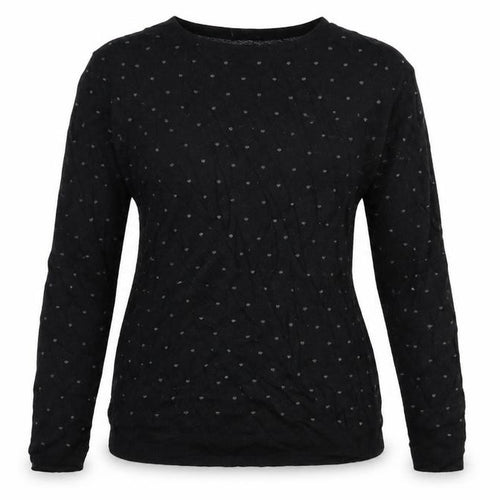 Mango Womens Black Polka Dot  Pullover Jumper Size S