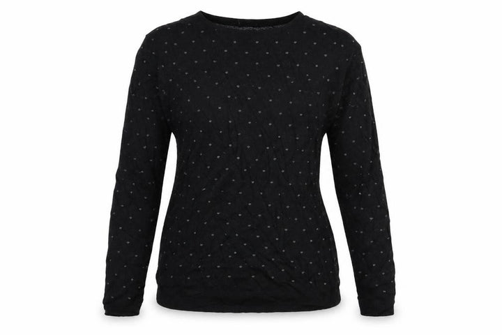 Mango Womens Black Polka Dot Pullover Jumper Size S