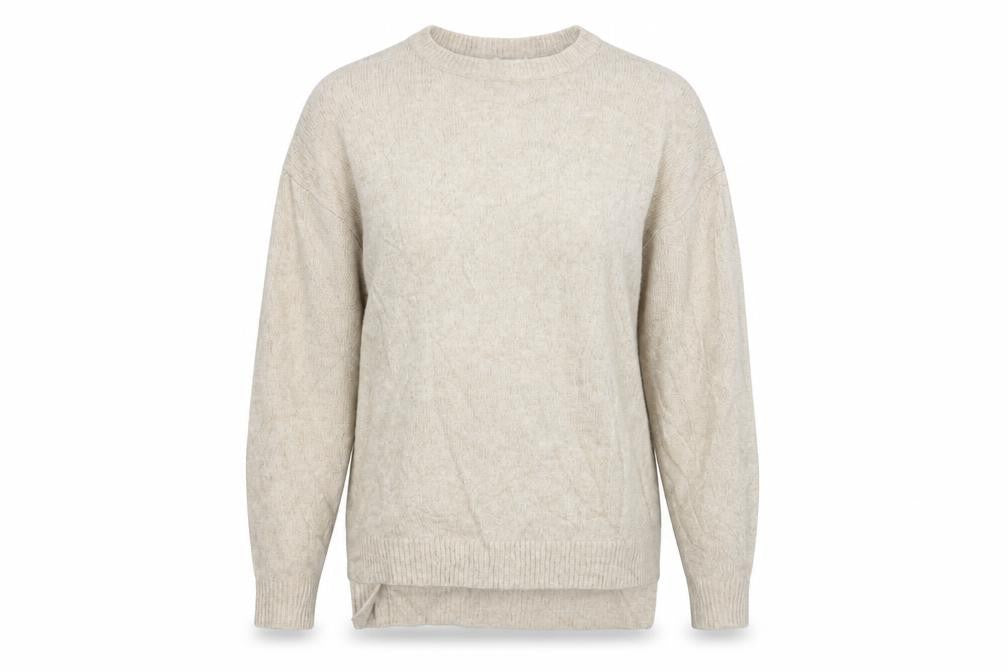 Front view of H&M women’s beige jumper, size XS