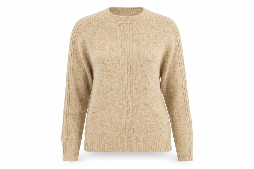 Front view of Marks & Spencer women’s brown jumper, size S