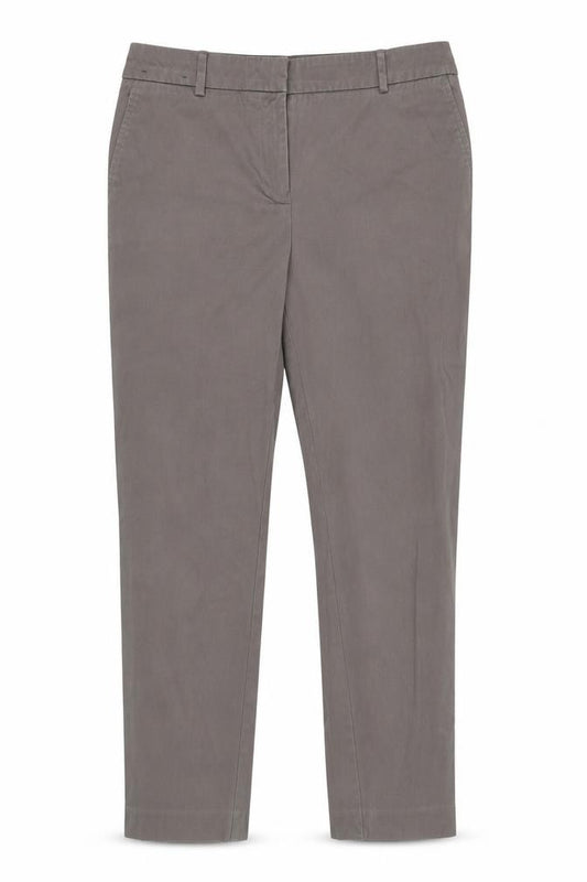 Front view of Next women’s grey trousers, size UK 10, 27-inch leg