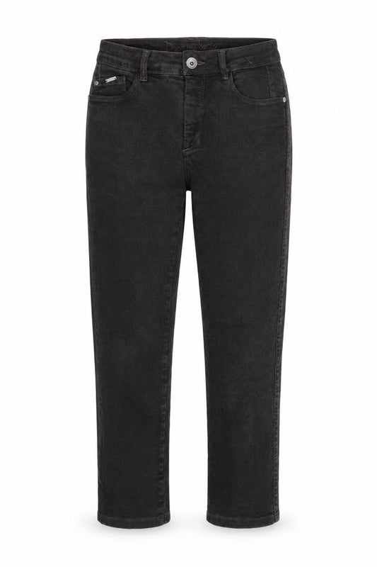 Front view of Bonita women’s grey denim cropped jeans, size UK 28, in, 24-inch leg