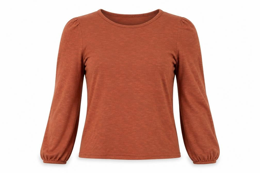 Front view of New Look women’s orange jumper, size S