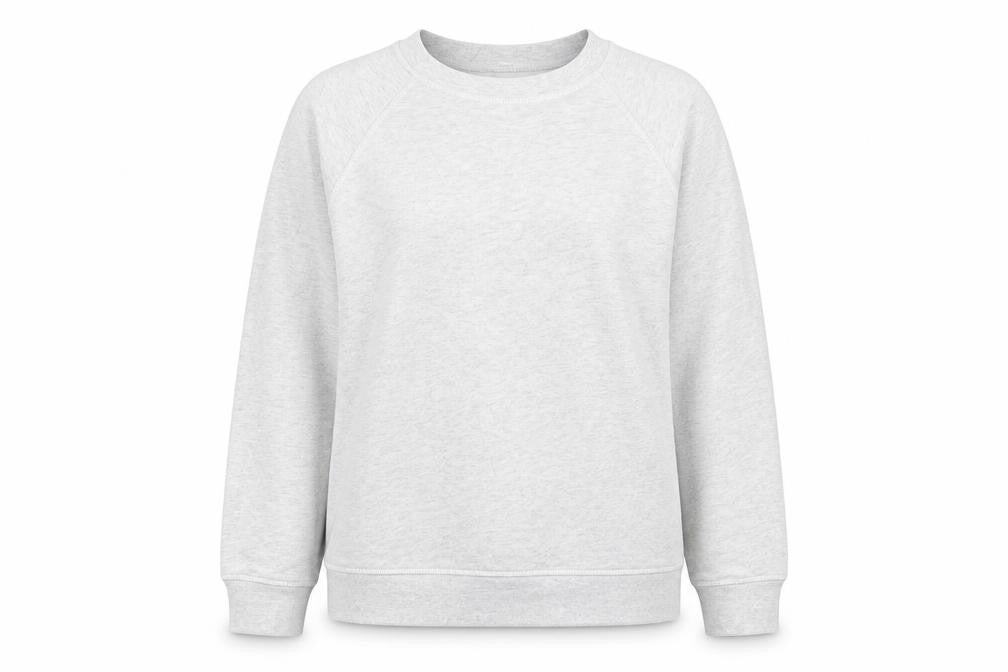 Front view of Topshop women’s grey pullover sweatshirt, size UK 14