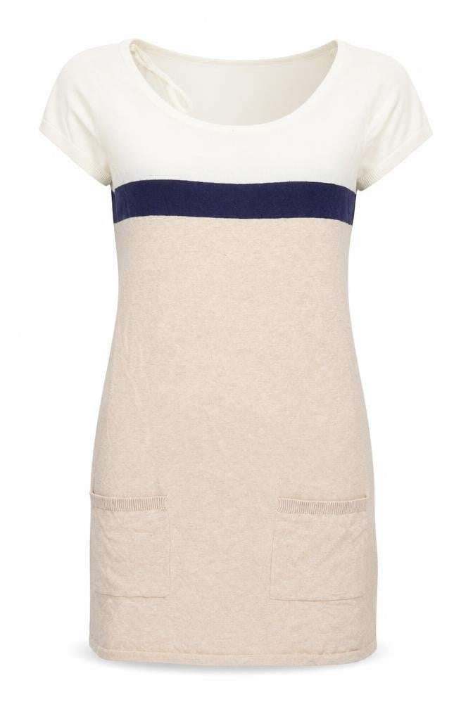Matalan Womens Beige Striped  Shirt Dress  Size 8
