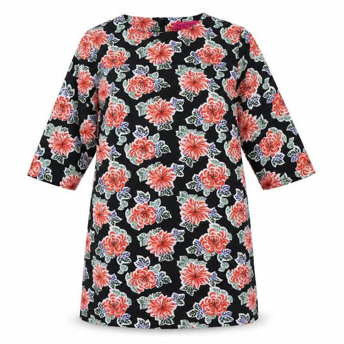 Boohoo Womens Black Floral Chiffon A-Line  Size 10