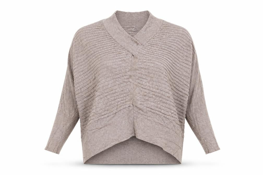 Front view of River Island women’s brown knit jumper, size XS