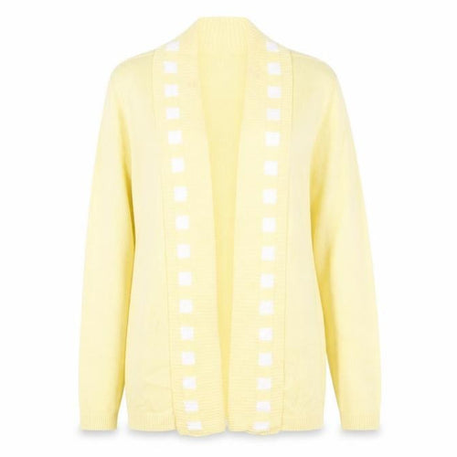 Impressions Womens Yellow  Knit Cardigan Jumper Size M