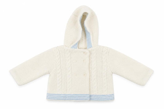 Front view of Zip Zap Baby Ivory Cardigan Jumper, size 0-3, Months