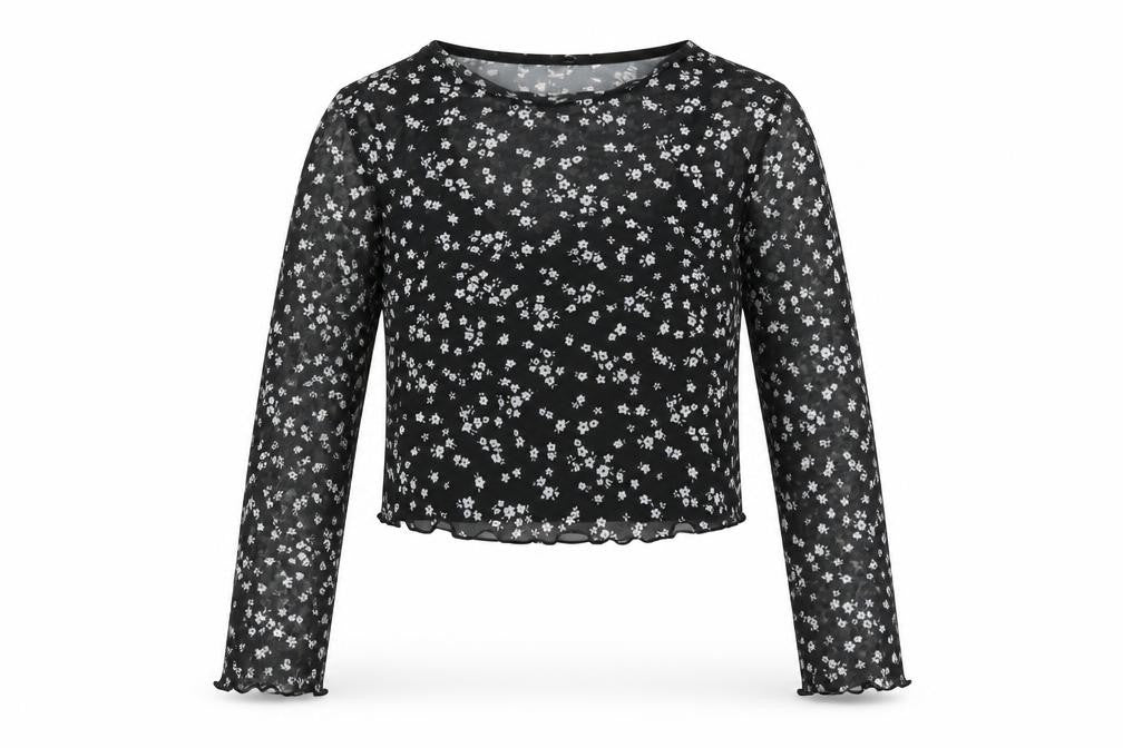 Front view of New Look girls’ black polka dot basic blouse, size 10, years