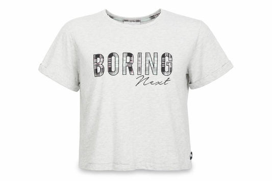 Front view of New Look girls’ grey top pyjama top, size L, - boring next