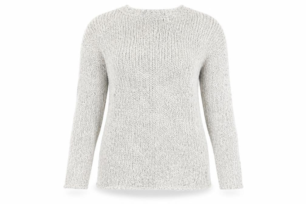 Front view of H&M women’s beige jumper, size S