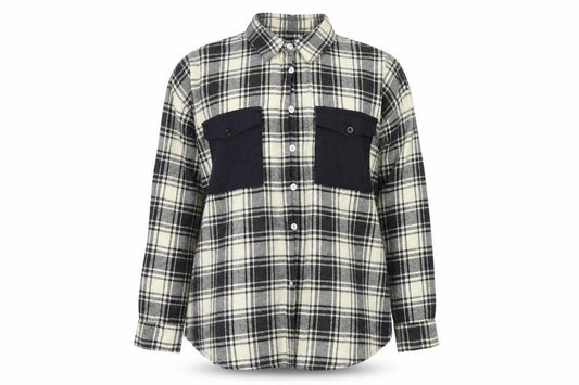 Front view of HEARTBREAK women’s multicoloured check basic button-up, size UK 8